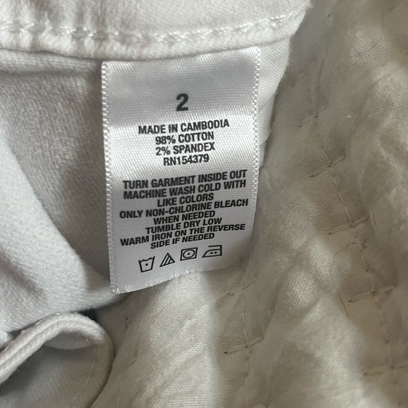 aéropostale white jean shorts size 2 - Picture 4 of 4